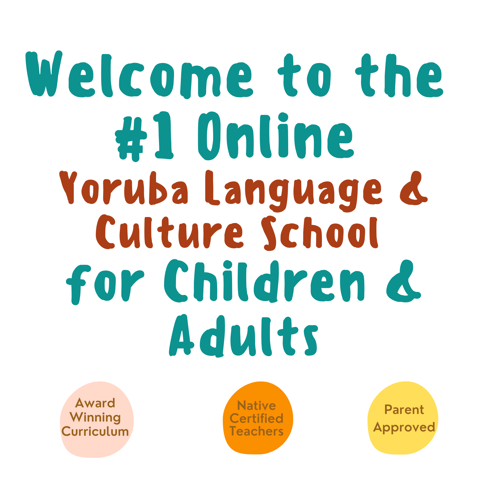 NI TEMI EWE - Beginning Yoruba Language Course for Kids (8 to 13 yrs)