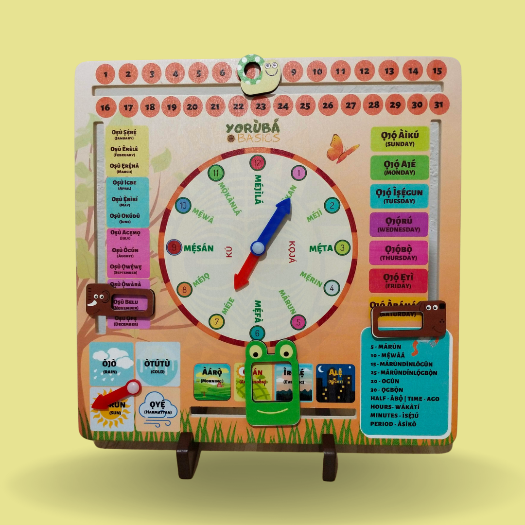 Bilingual Multi-functional Yoruba Educational Learning Clock